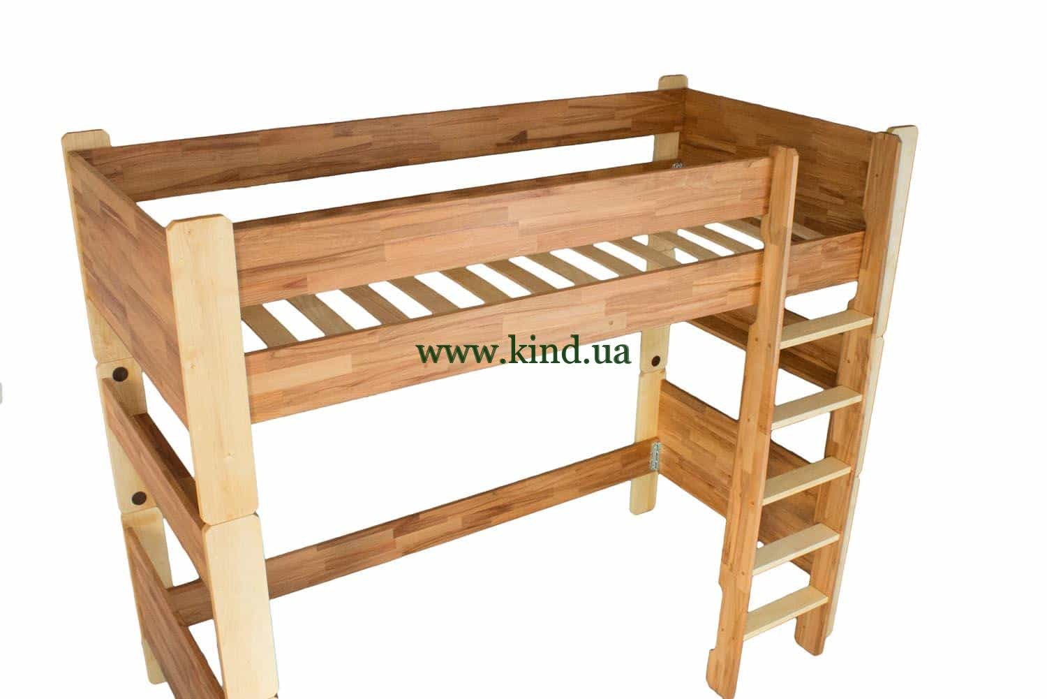 Кровать чердак из дерева бука и берёзы Кровать чердак из дерева бука и берёзы