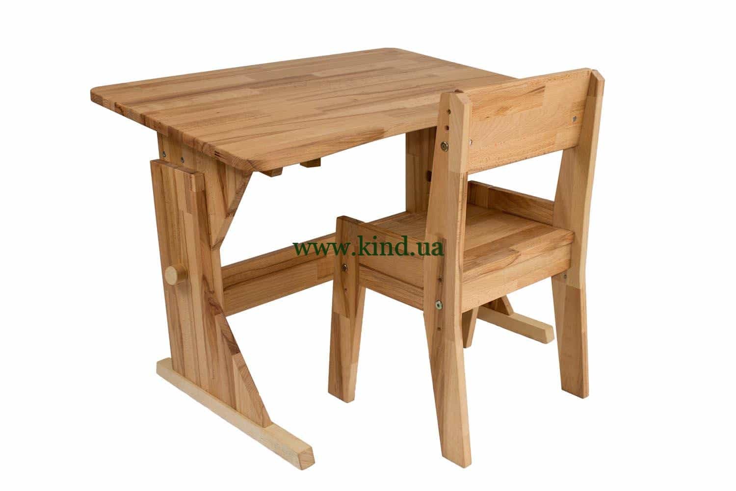 Парта со стульчиком из дерева Парта со стульчиком из дерева