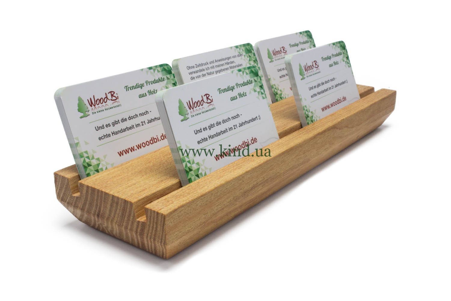 Visitenkartenständer aus Holz ochwertig