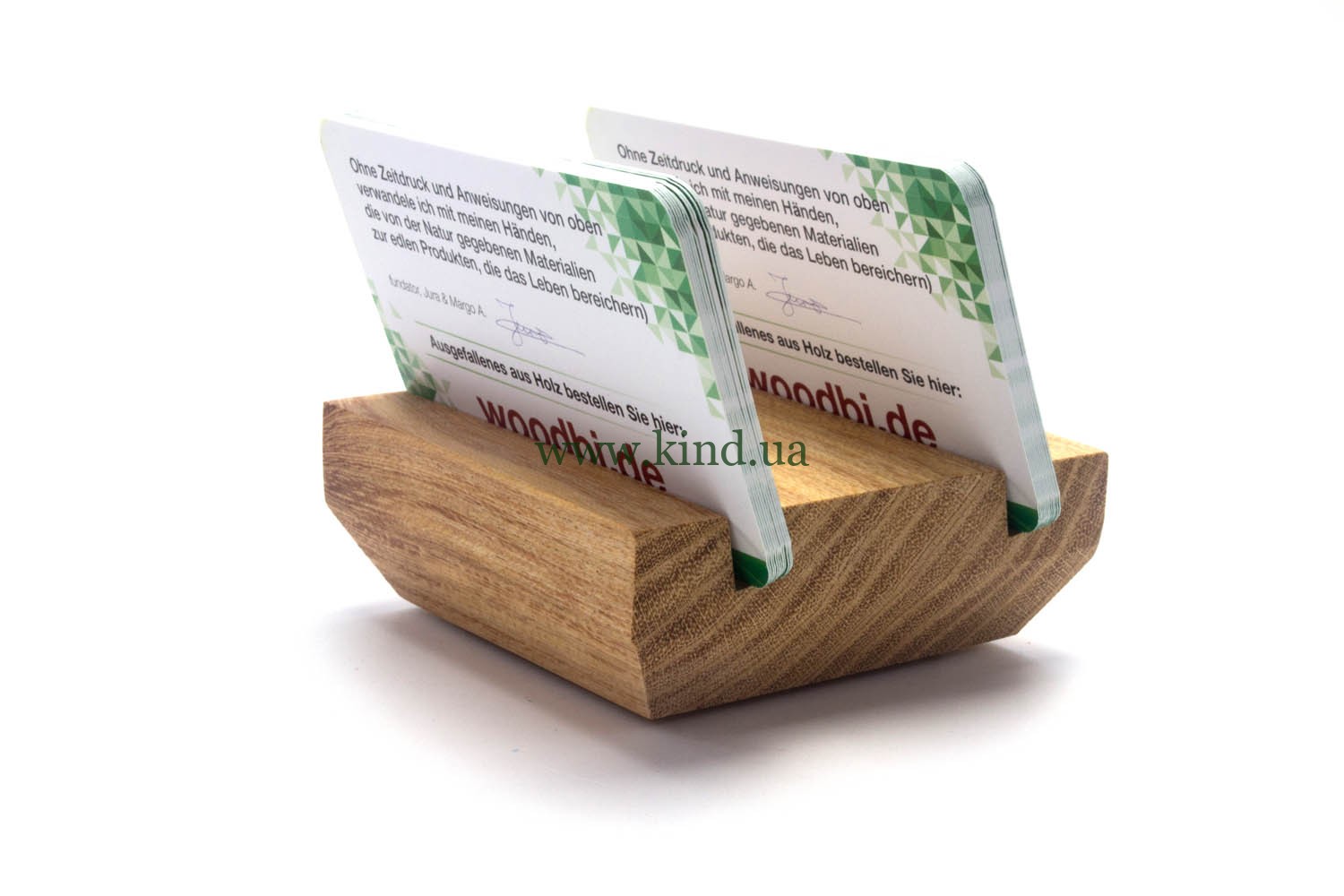 Visitenkartenständer aus Holz vom Hersteller