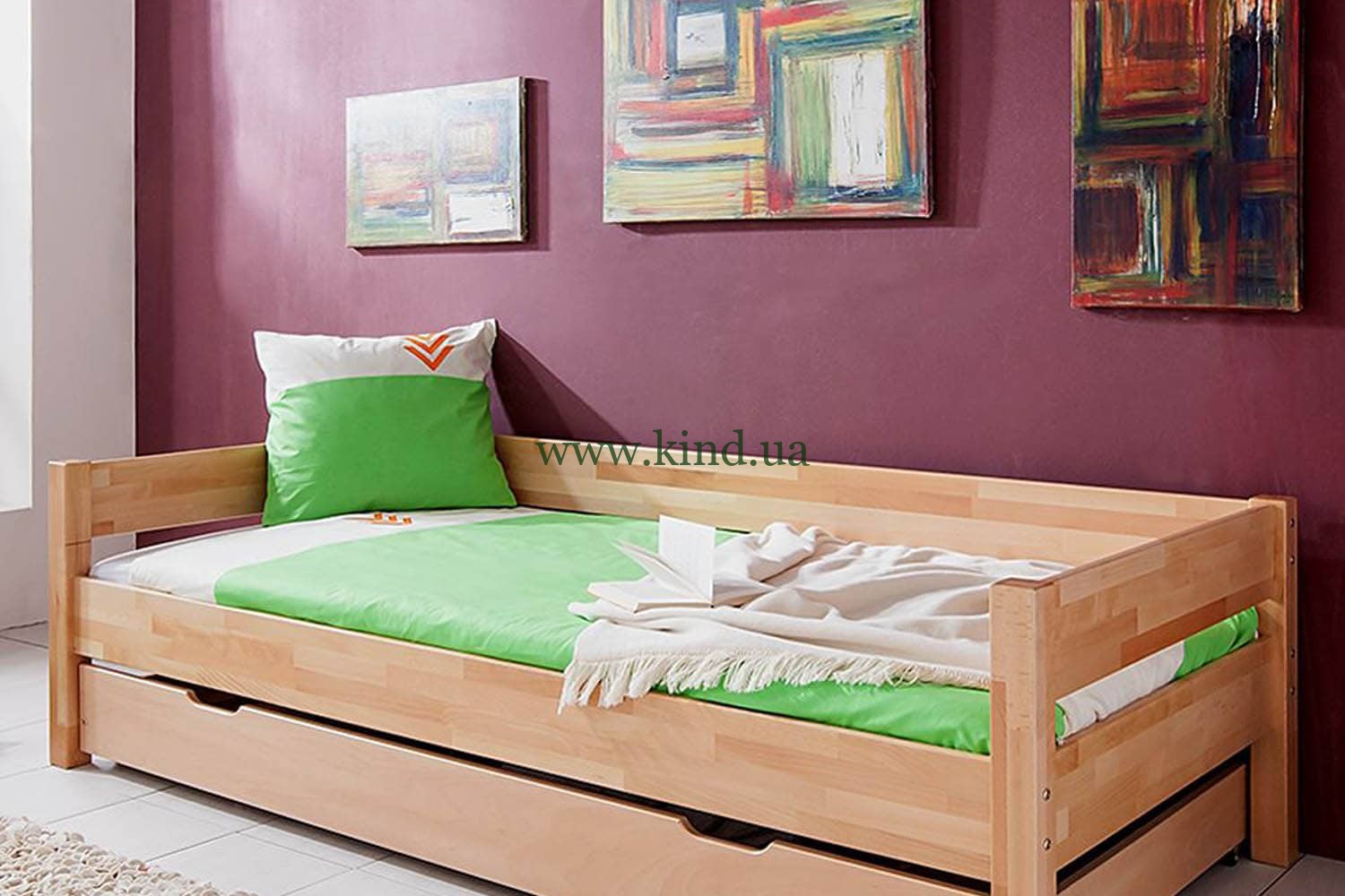 детская кровать с большим выдвижным ящиком