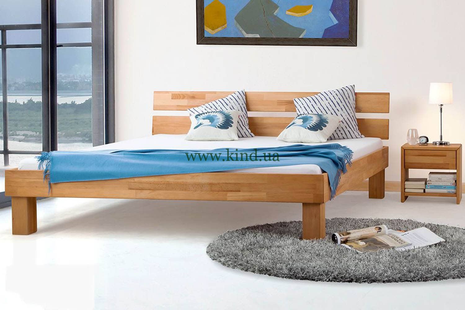 прикроватная тумба с кроватью