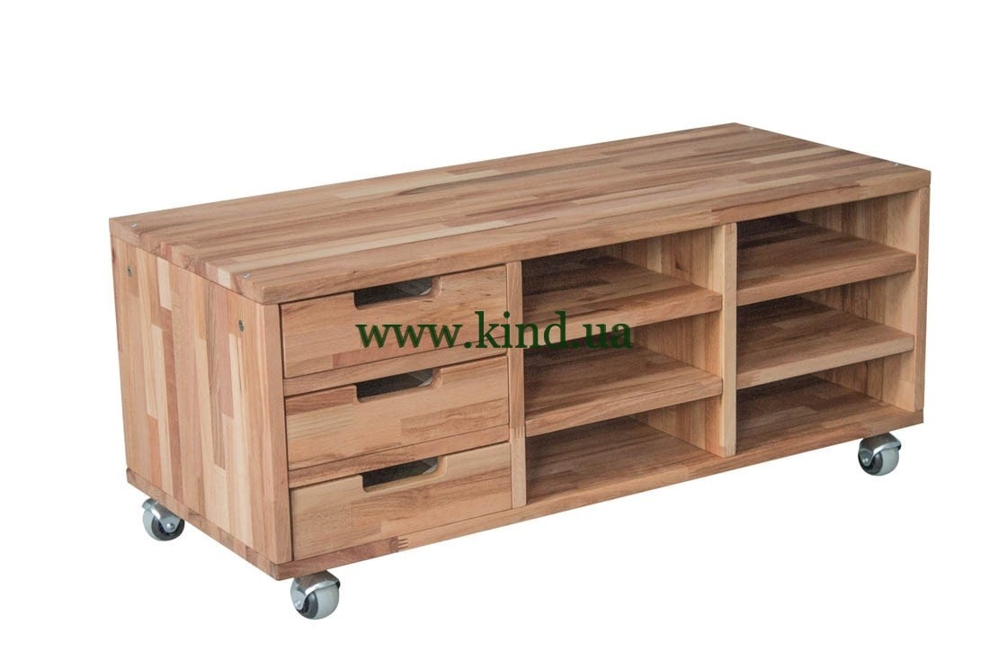 Передвижной контейнер на колёсах для игр Детская мебель из дерева в садике