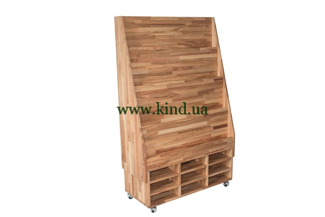 Витрина для книг на колёсиках Книжная витрина передвигается на колёсах