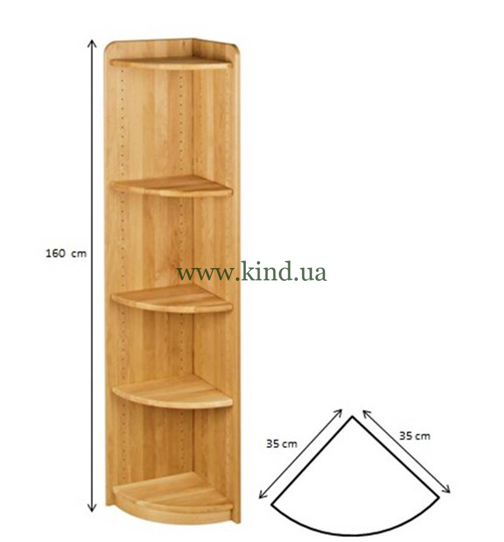 Размеры углового стеллажа - высокий