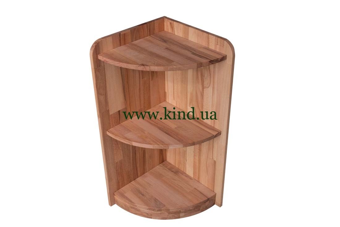 низкий Угловой стеллаж из дерева