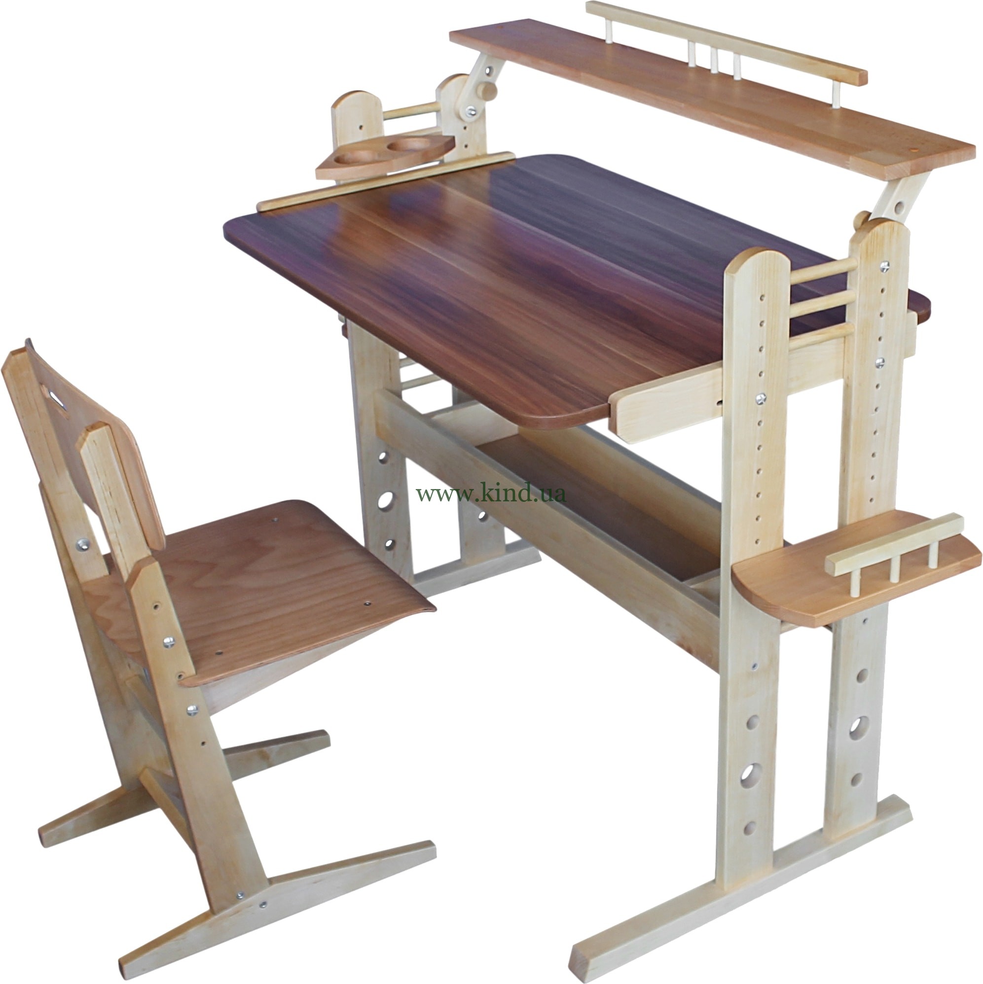 стол для школьника из дерева в комплекте