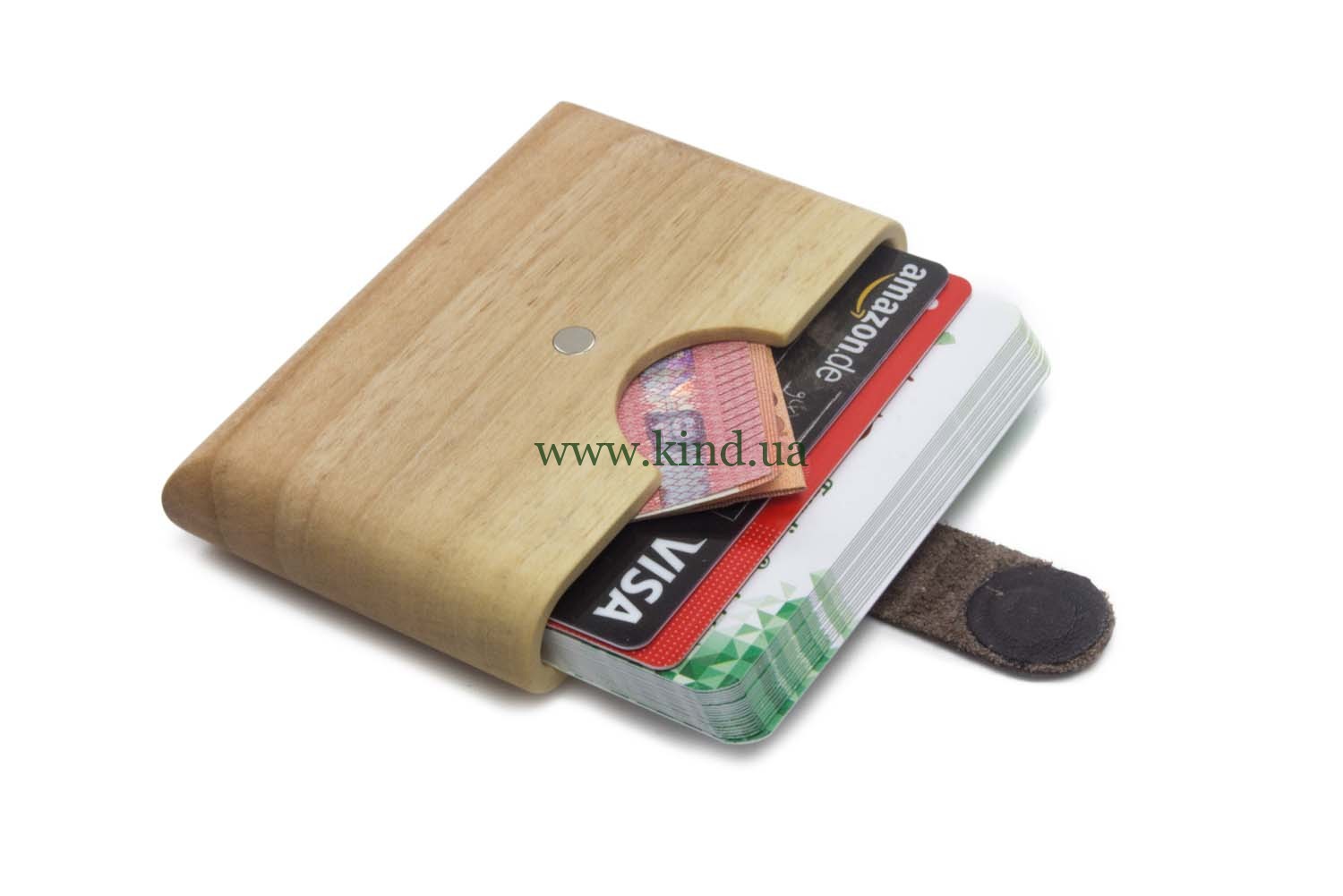 деревянный кошелёк орех