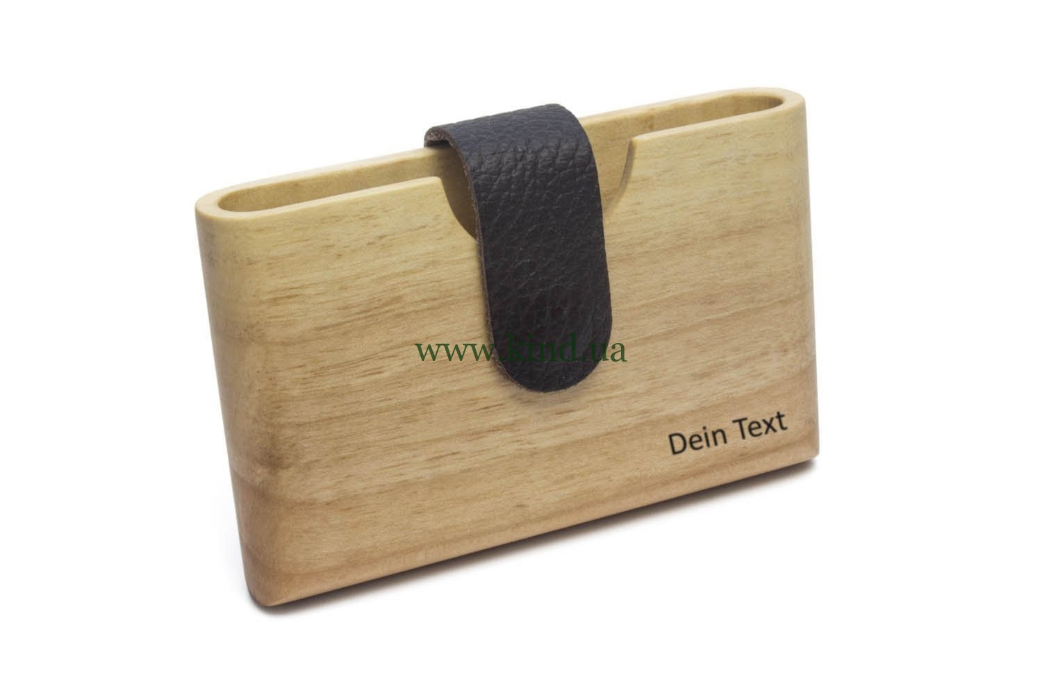 деревянный кошелёк с логотипом
