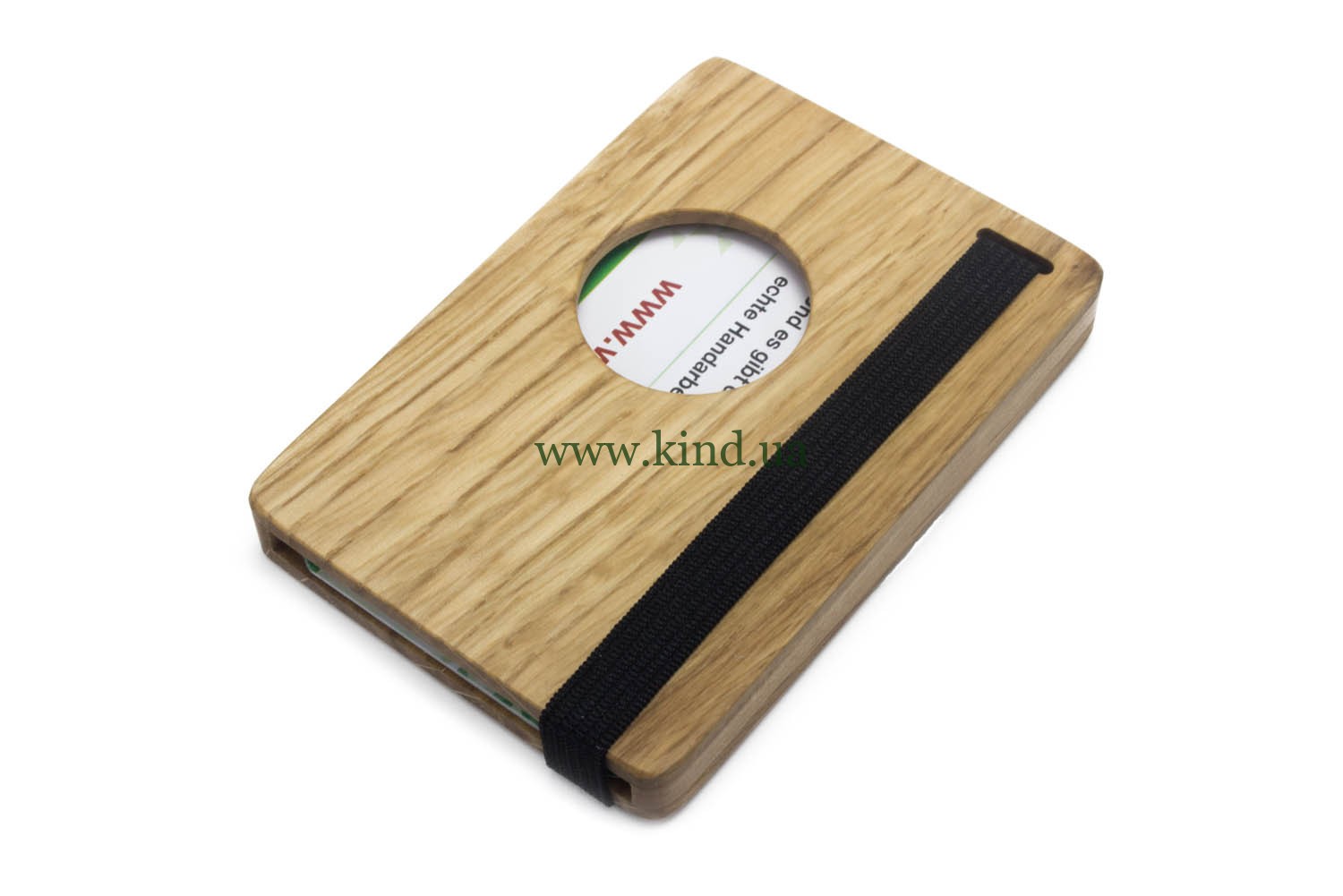 футляр для визитных карт из дуба