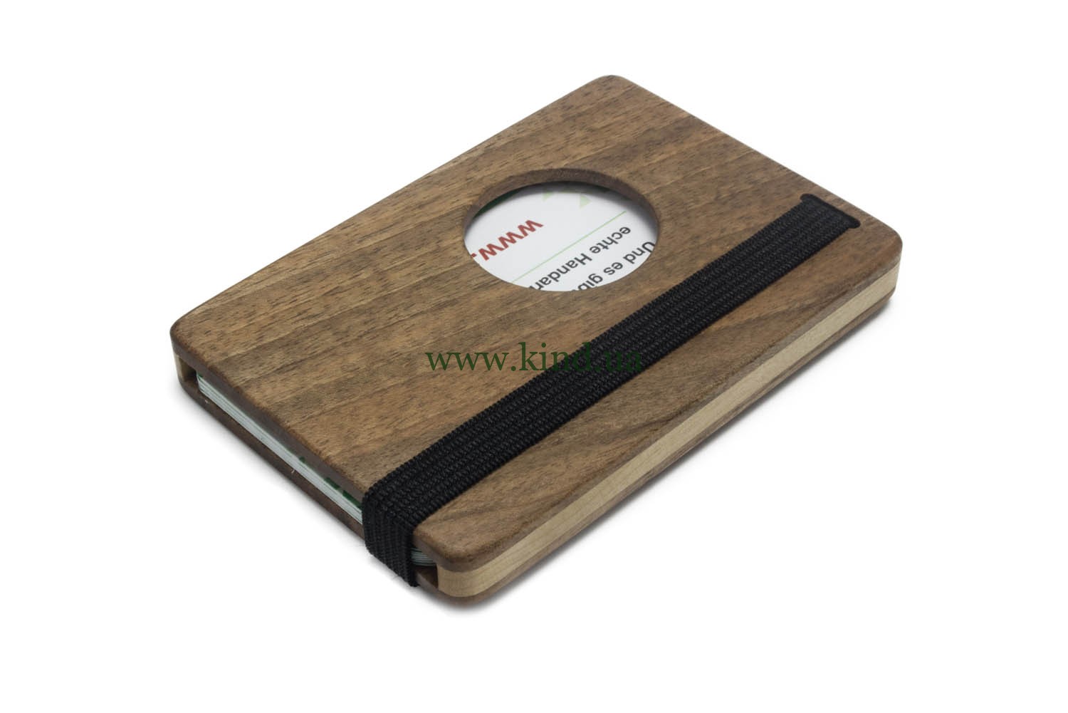 футляр для визиток и кредиток орех