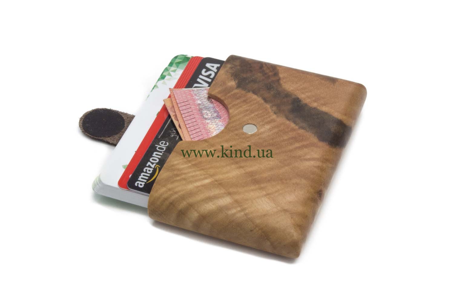 кошелёк из дерева орех